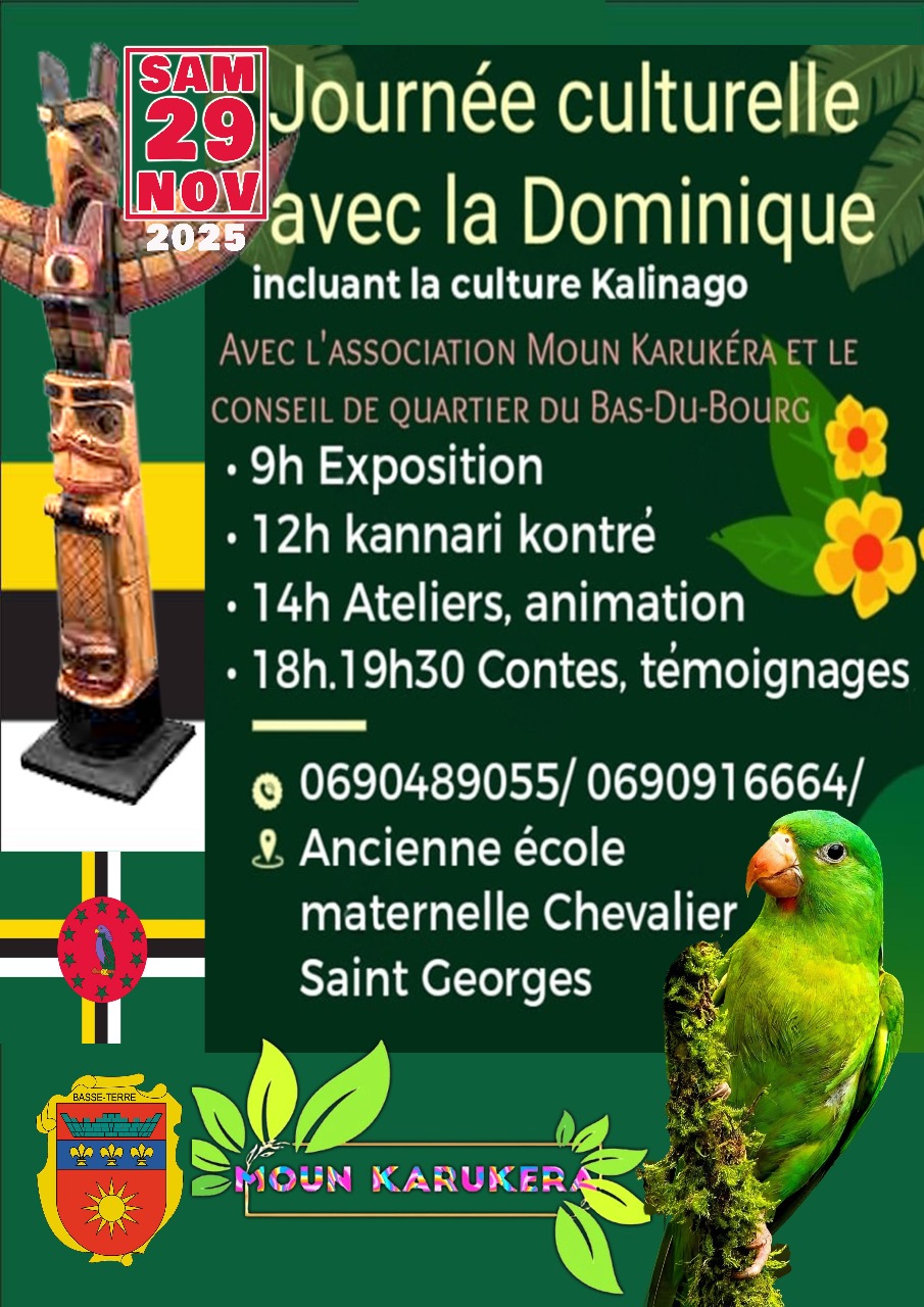 Journée culturelle avec la Dominique le Samedi 29 Novembre 2025